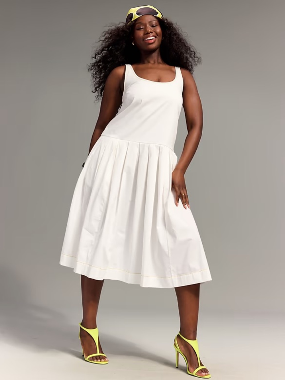 Poplin Drop- Waist Dress